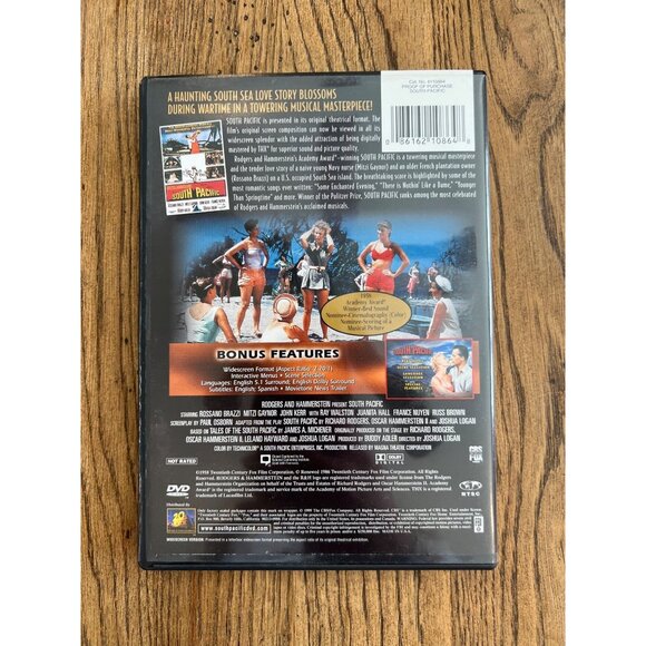 Title  South Pacific DVD 1958 Musical Movie Digitally Mastered Pre-Owned - Picture 4 of 4